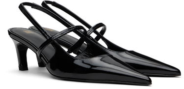 Tenisice i cipele TOTEME Sharp Patent Slingback Heels Crna | 251-WAS821-LE0091, 3