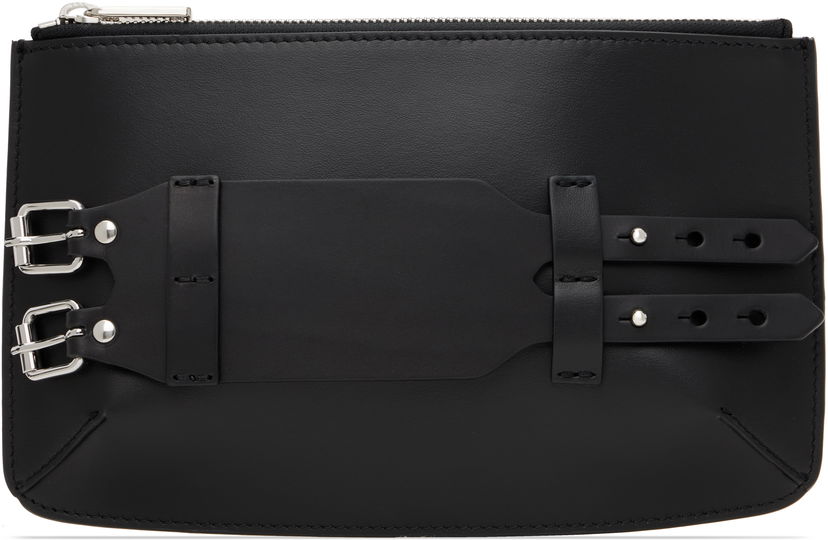 Ručna torbica Maison Margiela MM6 Maison Margiela Leather Bracelet Pouch Crna | SB6WF0007 P8327