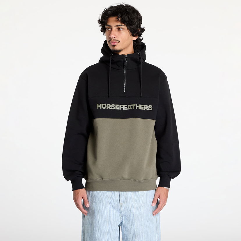 Majica kratkih rukava Horsefeathers Fulton Sweatshirt Burnt Olive M Crna | SM1354B