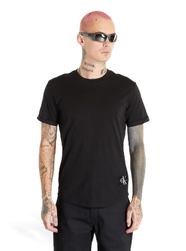 Majica kratkih rukava CALVIN KLEIN Jeans Badge Turn Up Short Sleeve T-Shirt Black Crna | J30J323482 BEH