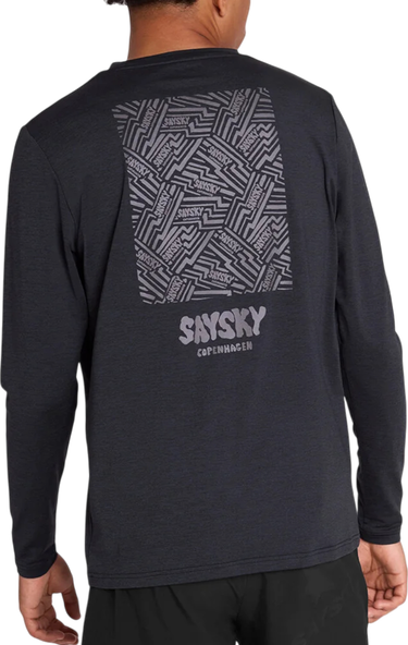 Majica kratkih rukava Saysky Reflective Logo Pace Long Sleeve T-Shirt Siva | omrls20c9001-omrls20c9001, 1