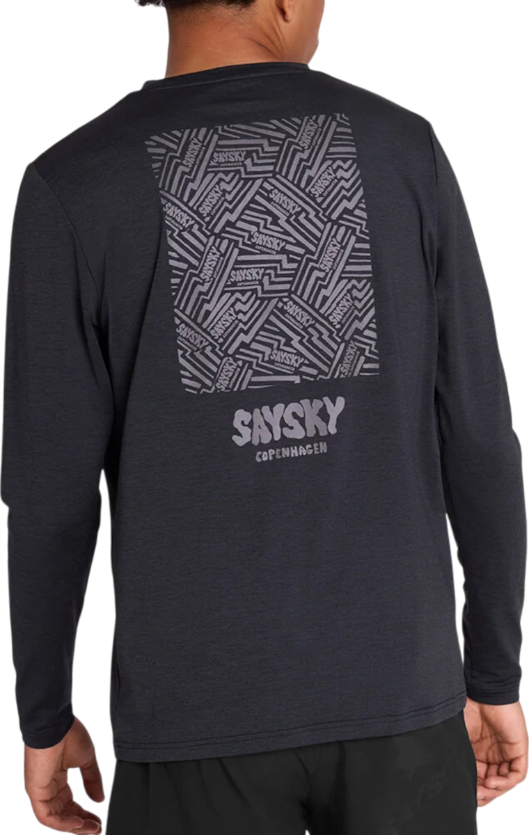 Majica kratkih rukava Saysky Reflective Logo Pace Long Sleeve T-Shirt Siva | omrls20c9001-omrls20c9001, 1