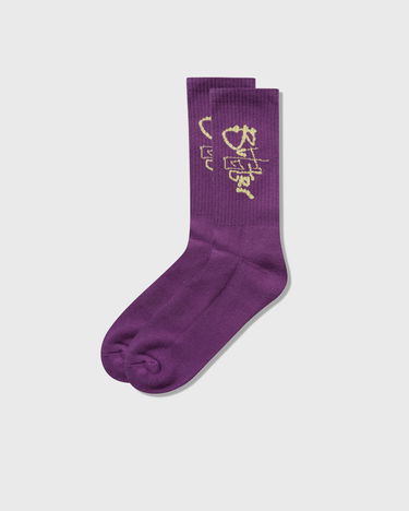 Čarape Butter Goods Scribble Crew Socks Ljubičasta | P24298, 3
