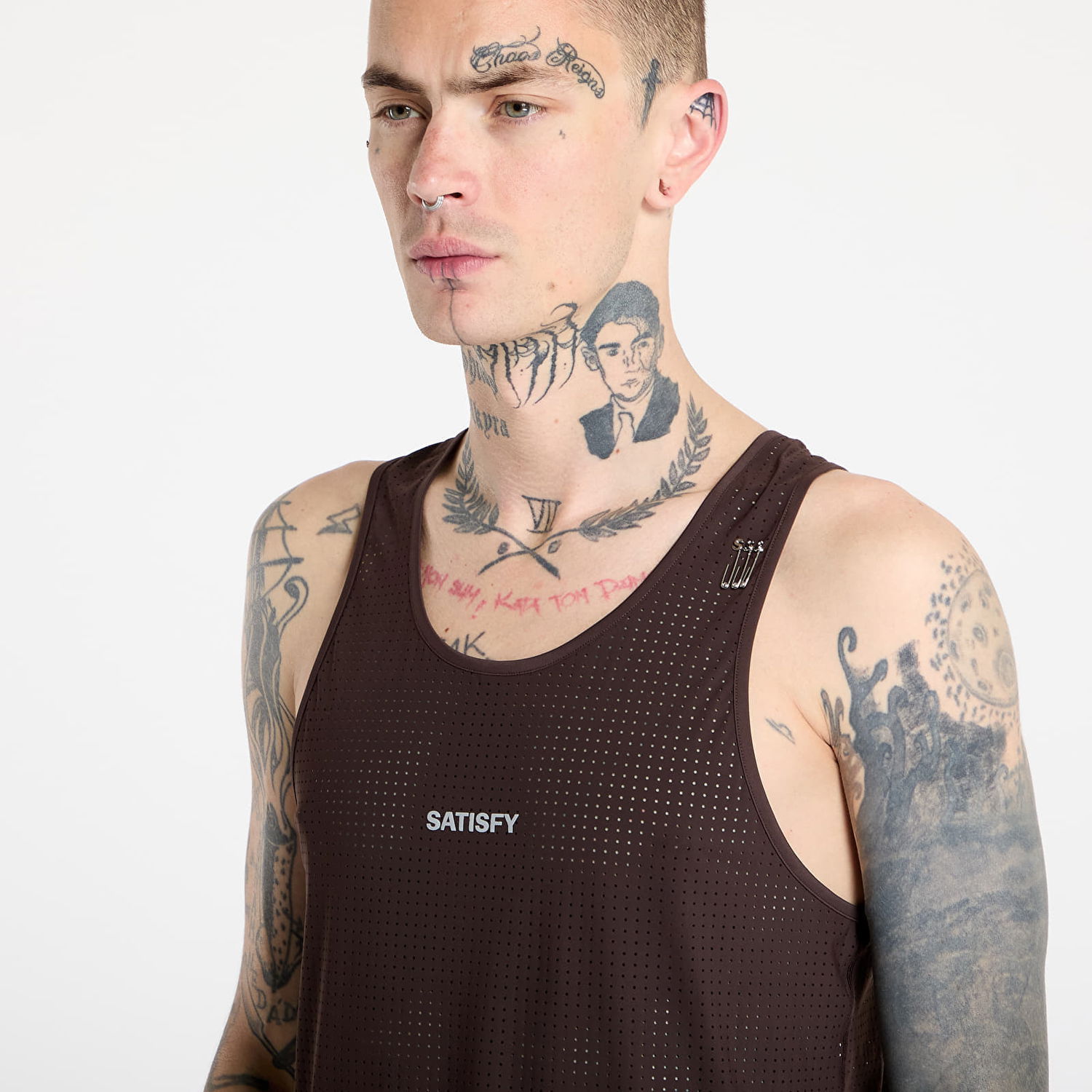 Majica bez rukava Satisfy Satisfy Space-O Perforated Running Singlet Smeđa | 11004-DM-SAB, 1