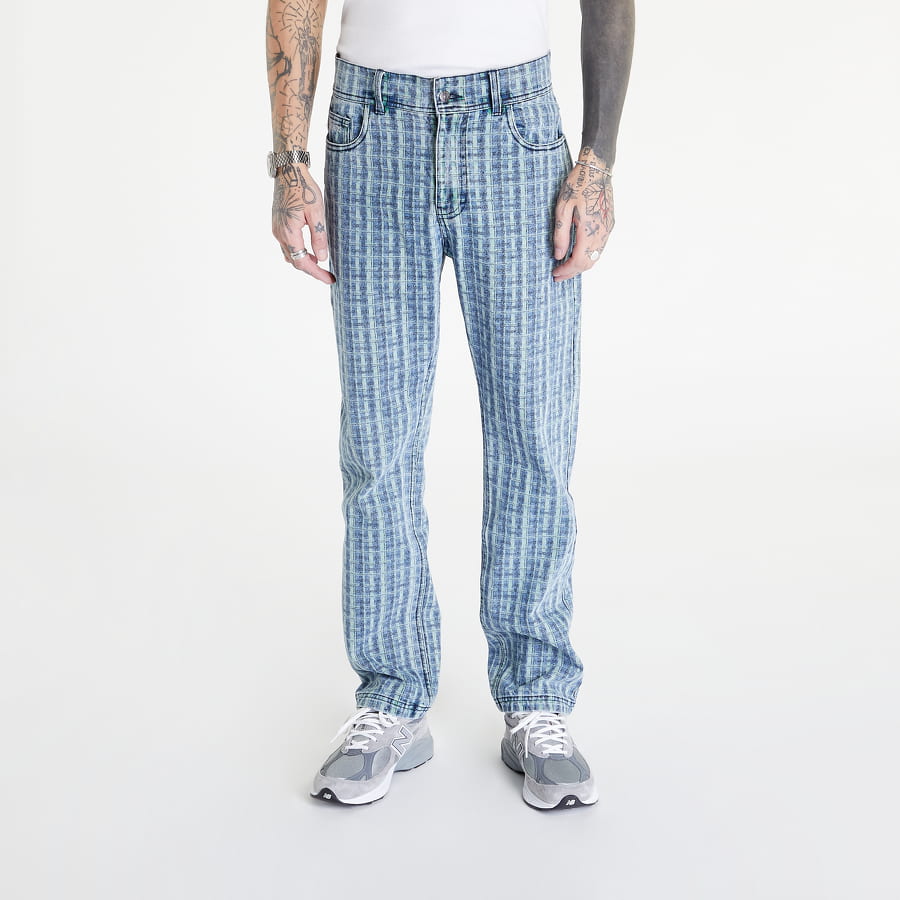 Hlače Pleasures Jeans Dallas Denim Pant Plava | P22F009 GREEN, 0