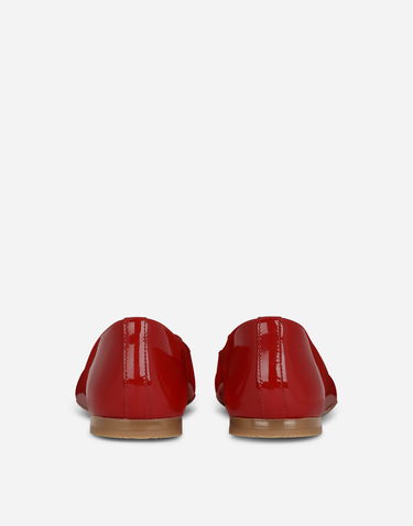 Tenisice i cipele Dolce & Gabbana Dolce & Gabbana Patent Leather Ballet Flats With Metal Dg Logo Crvena | D11141A132887124, 3