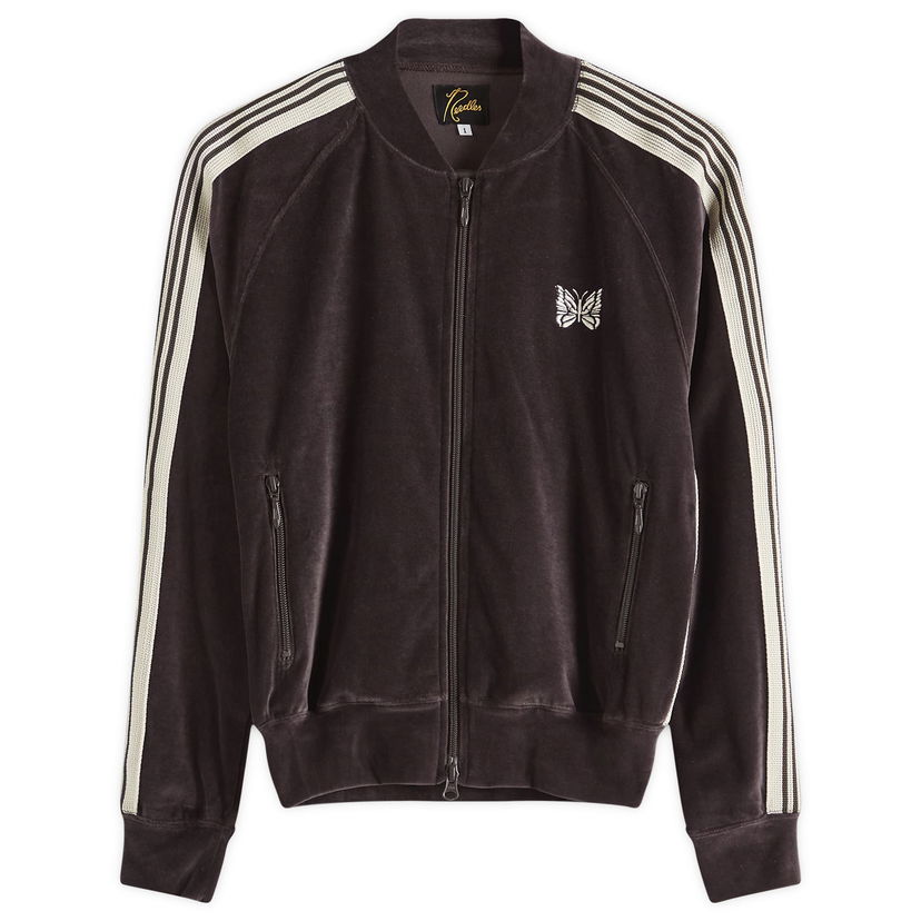 Bomber jakna Needles Needles Women's Rib Collar Track Jacket, Size L Ljubičasta | QV319-B