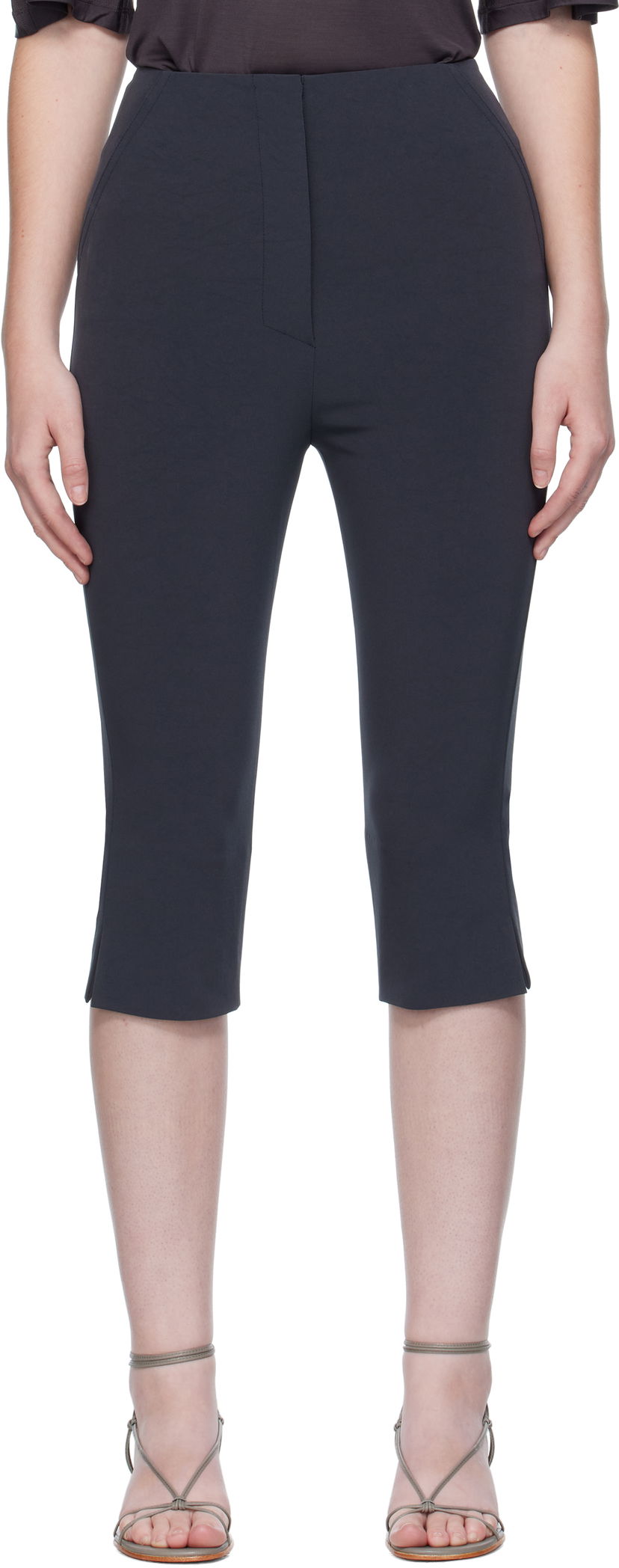 Kratke hlače Nanushka Nanushka Saoirse Capri Shorts Tamnoplava | NW25PFPA15855