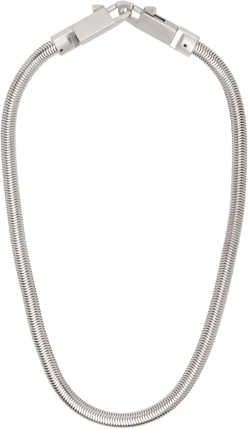 Ogrlica Rick Owens Rick Owens Concordians Snake Chain Necklace Metalik | RA02E0796 MET