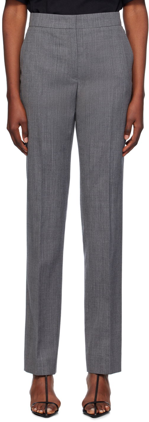Hlače Jil Sander Wool Trousers Siva | J02KA0286_J40171
