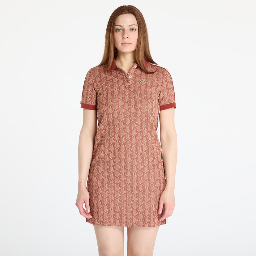 Haljina Lacoste LACOSTE Jacquard Polo Dress Crvena | EF2655 GTI