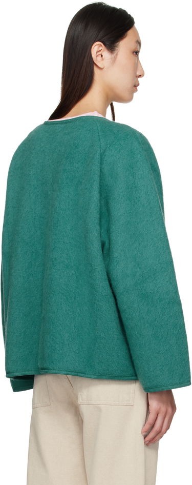Jakna Baserange Fortu V-Neck Button-Up Cardigan Jacket Zelena | OUFJ-BW-AU25, 2
