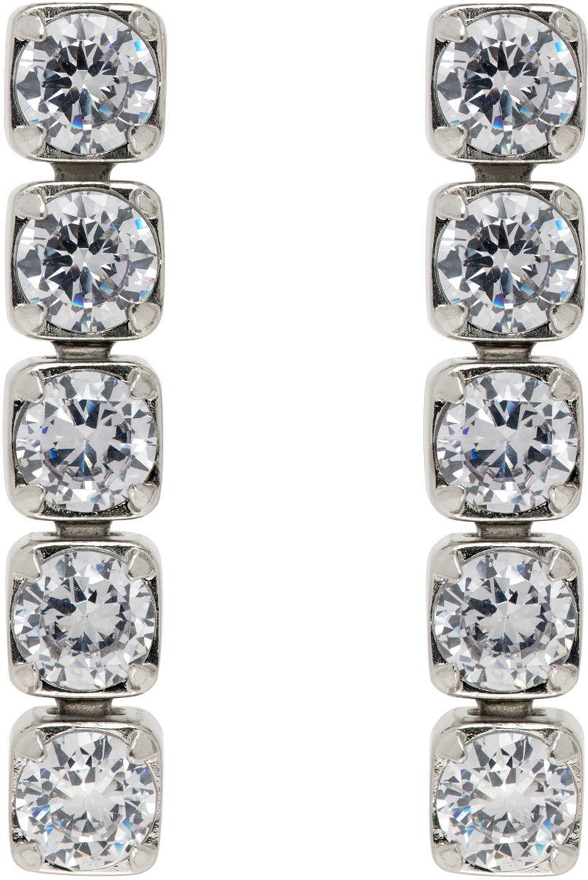 Naušnice Jil Sander Crystal Earrings "Silver" Metalik | J11VG0068_P6734