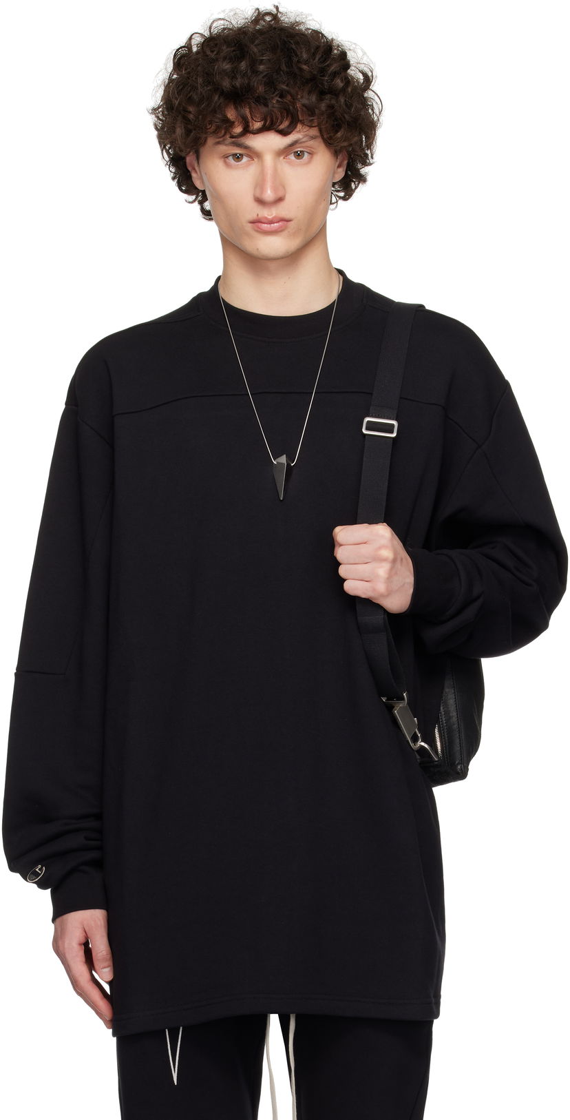 Dukserice Rick Owens Rick Owens Champion Edition Girdered Sweatshirt Crna | CM01E1671 CHFE FELPA