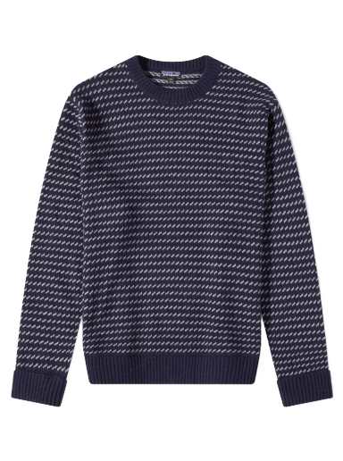 Džemper Patagonia Recycled Wool Crewneck Tamnoplava | 50655-CNY