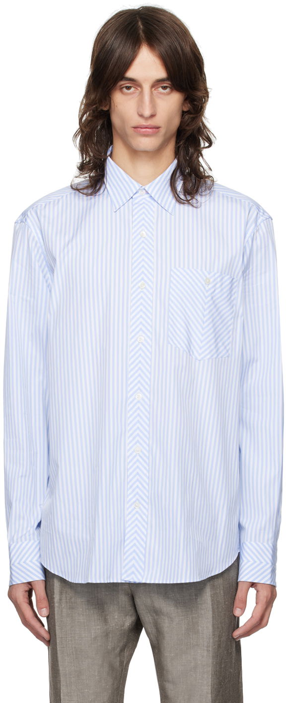 Košulja Paul Smith Paul Smith Oversized Fit Striped Shirt Plava | M1R-045Z-N02404-40