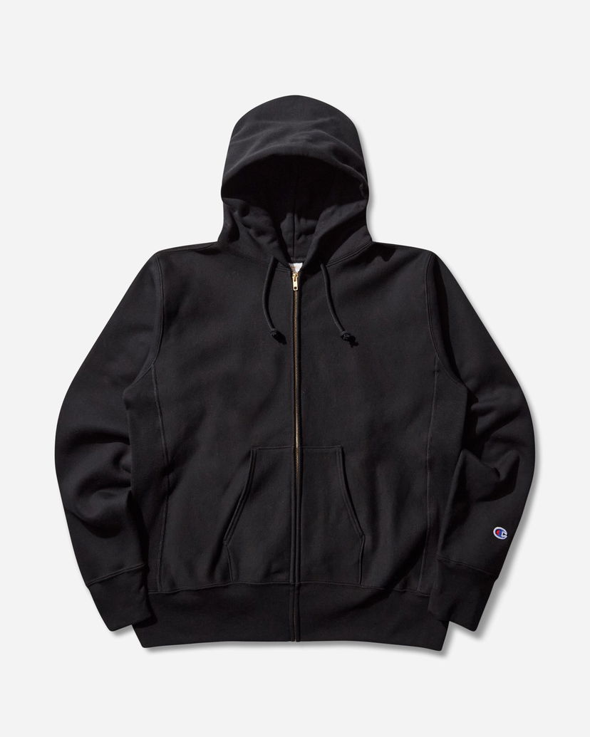 Dukserice Champion Made in USA Reverse Weave Zipped Hoodie Crna | 221583 X090