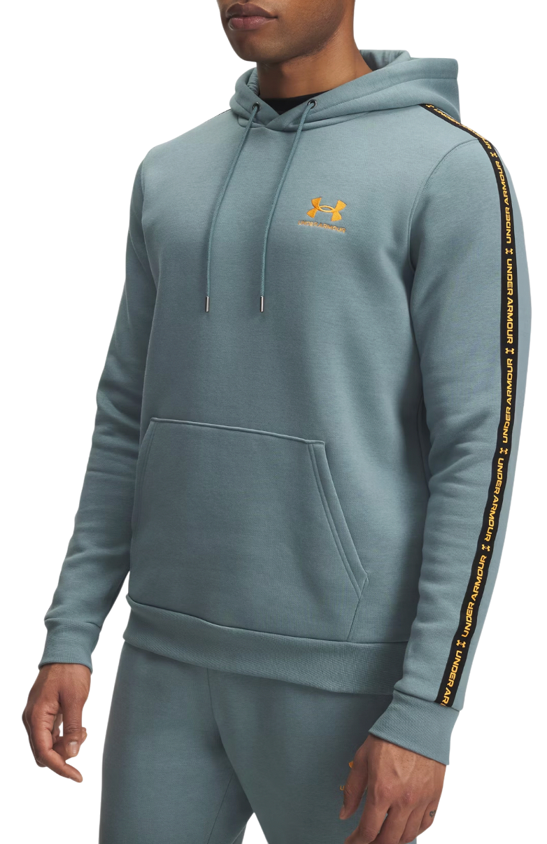 Dukserice Under Armour Icon Fleece Hooded Sweatshirt with Taping Tirkiz | 1389356-587