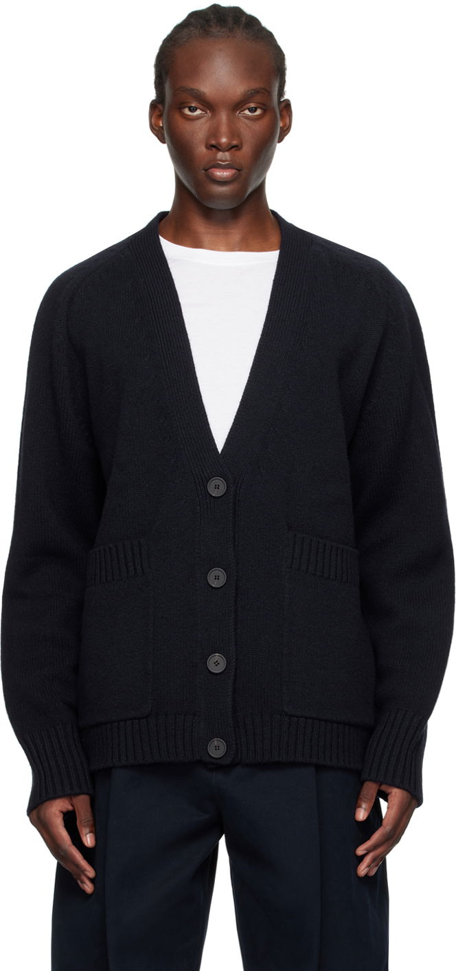 Džemper Studio Nicholson Studio Nicholson Sen Cardigan Tamnoplava | SEN SNM-049