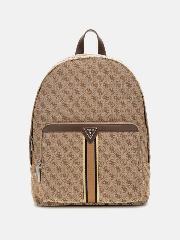 Ruksak GUESS Logo Print Backpack with Front Pocket Smeđa | HMMISTP5111
