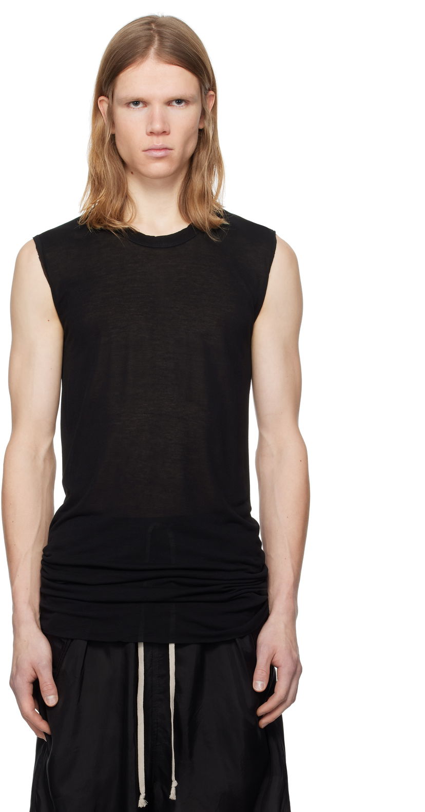 Majica bez rukava Rick Owens Rick Owens Hollywood Basic SL Tank Top Crna | RU01E5151 JS