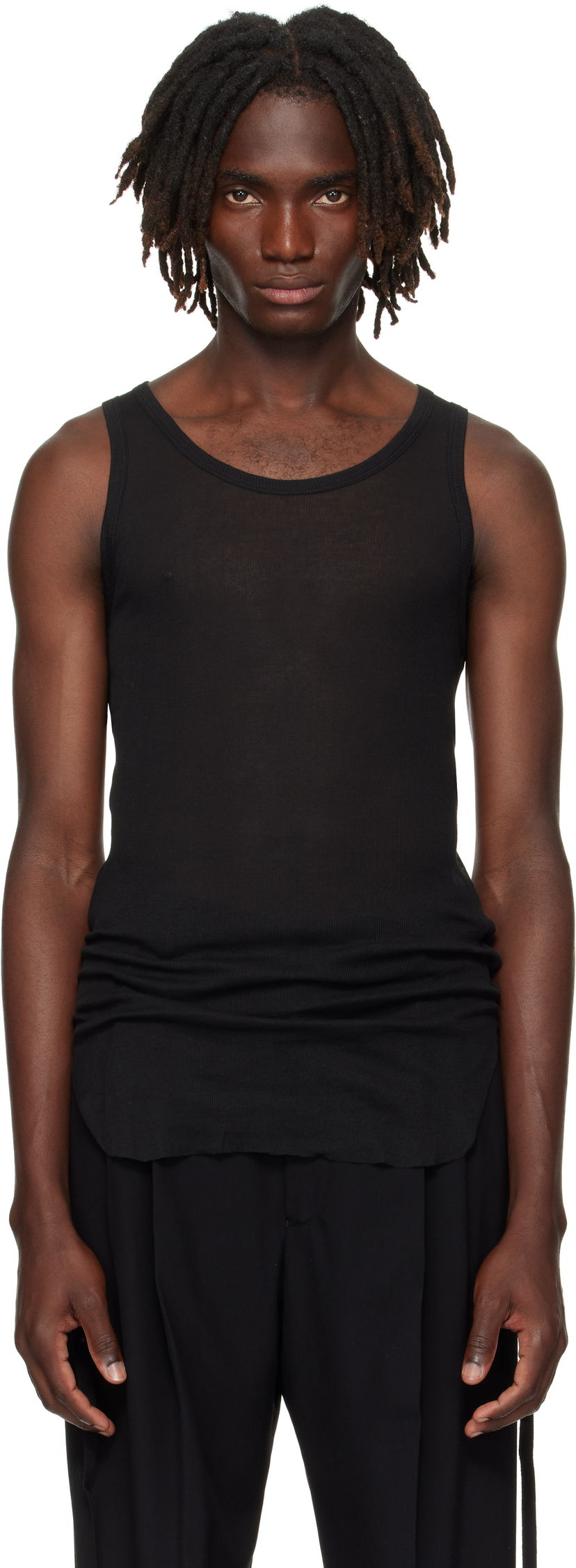 Majica bez rukava Ann Demeulemeester Ann Demeulemeester Boris Ruched Tank Top Crna | B0011785-FA434-099