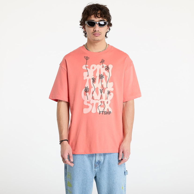 Majica kratkih rukava Footshop Spiritual Gangster Peach Graphic T-Shirt Ružičasta | FTSHP_388