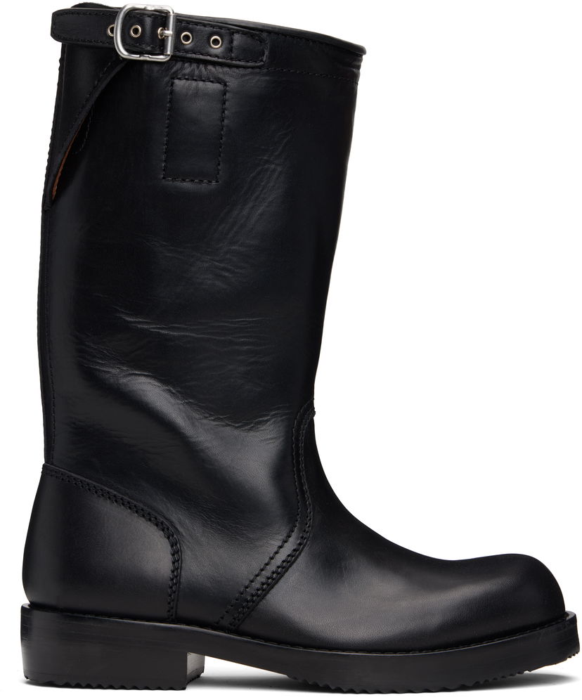 Tenisice i cipele Dries Van Noten Dries Van Noten Leather Biker Boots Crna | 252-021700-105