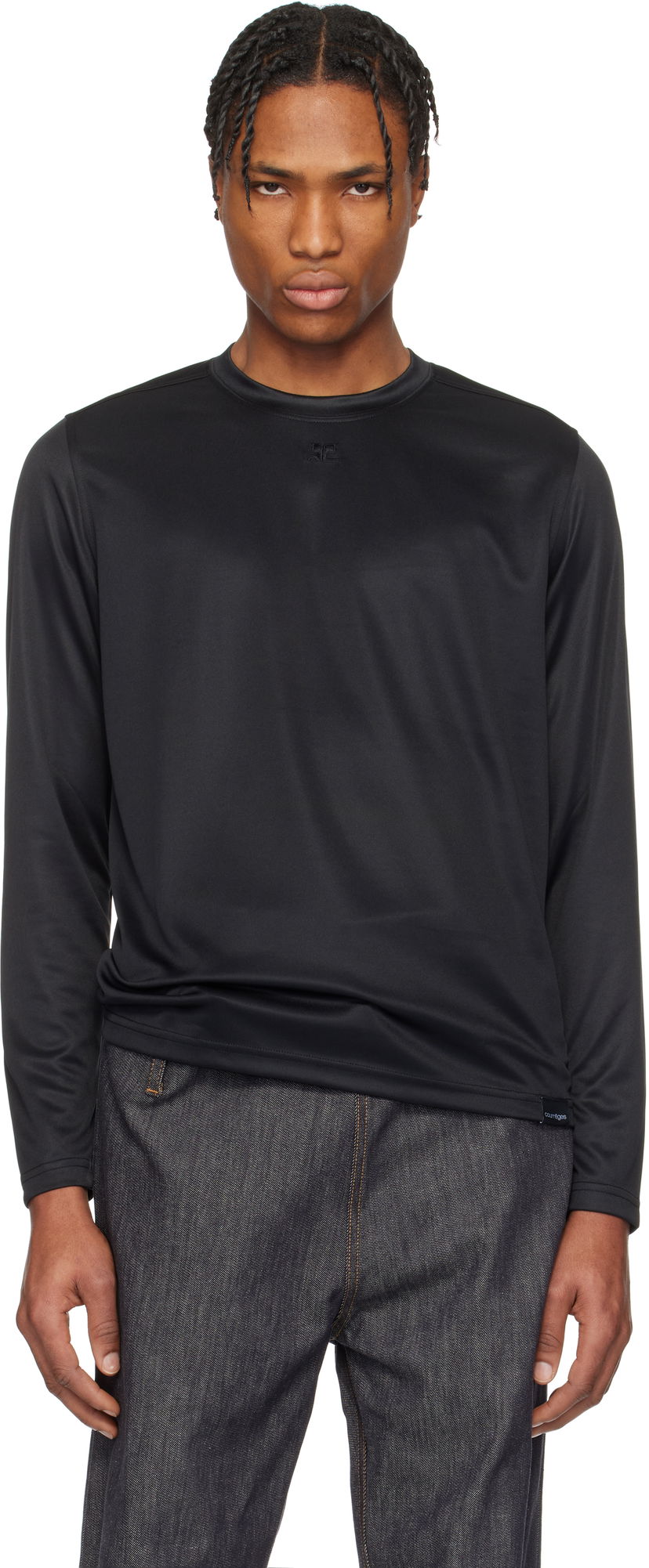 Majica kratkih rukava Courrèges Courrèges Football Jersey T-Shirt Crna | 125JTS022JS0195