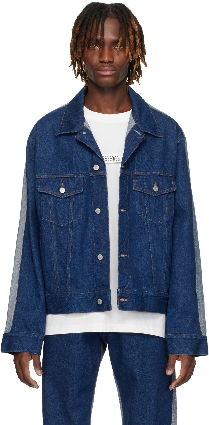 Jakna Maison Margiela MM6 Maison Margiela Sports Denim Jacket Plava | SH0AM0038 M30018