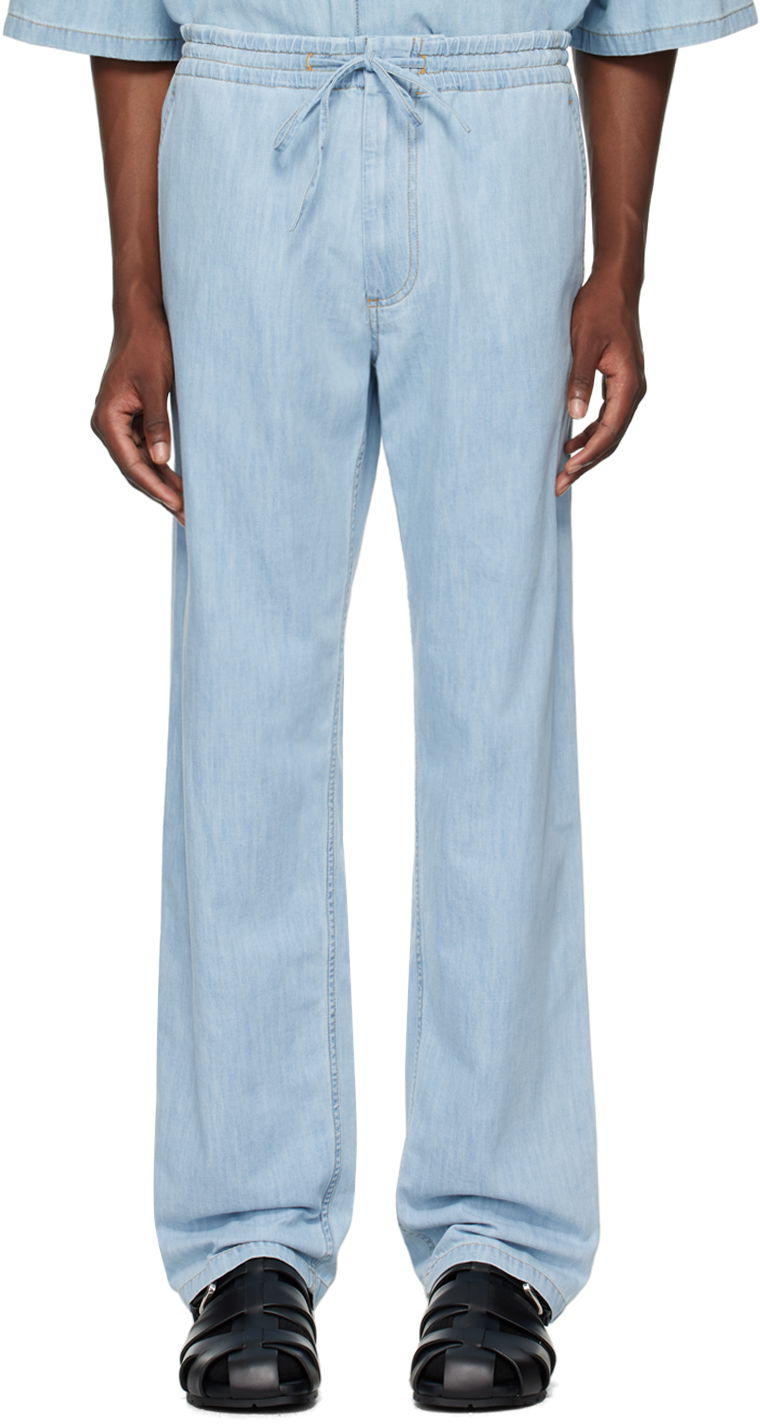 Jeans Bottega Veneta Light Bleached Elasticized Jeans Plava | 799731 V3N60 4946
