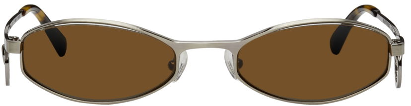 Sunčane naočale Marine Serre Marine Serre Vuarnet Edition Swirl-Frame Oval Sunglasses Metalik | A123SS22X