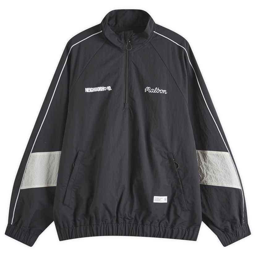 Vjetrovka Neighborhood Malbon Golf Quarter Zip Jacket, Size Large Crna | 251TS54N-JKM02-BLK