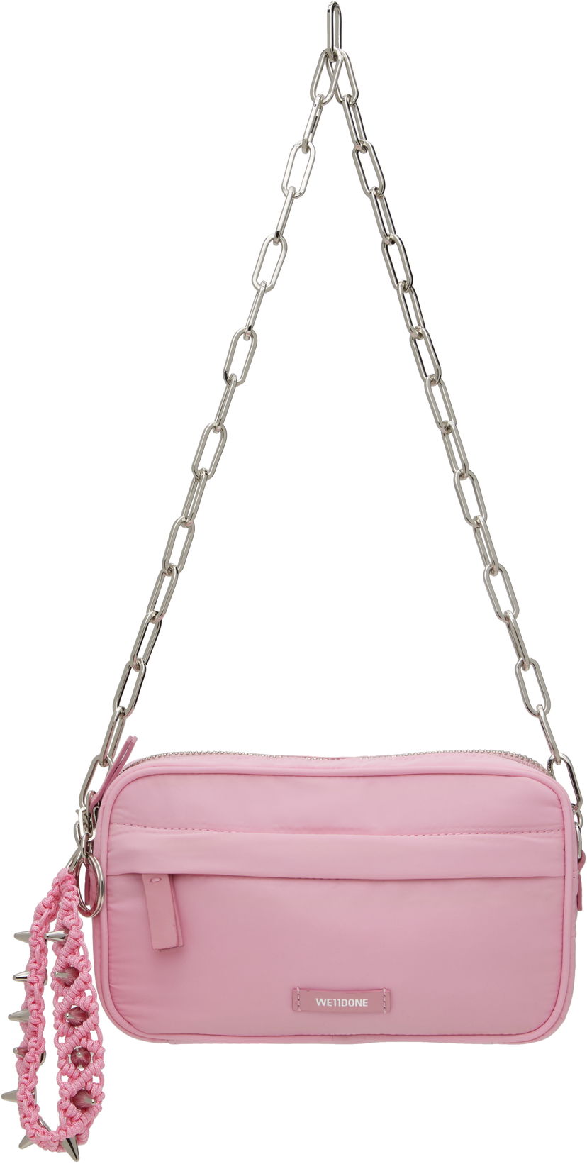 Torba za rame We11done We11done Mini Chain Bag with Spiked Wristlet Ružičasta | WD-AB0-25-488-U-PK