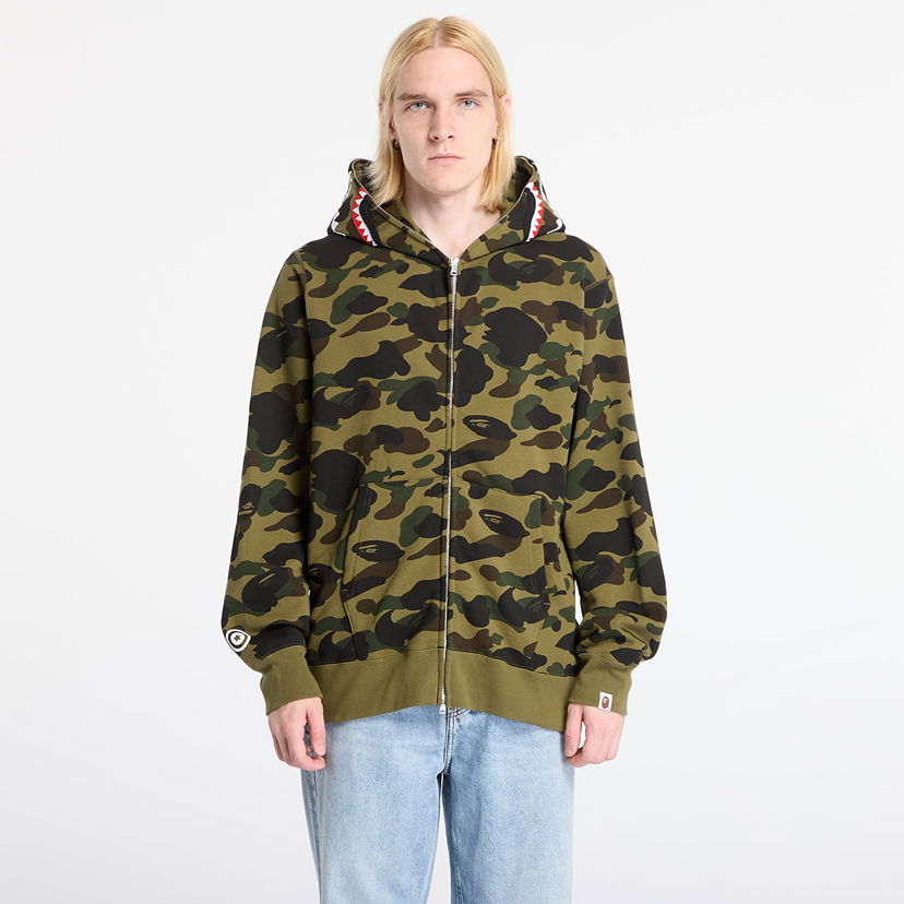 Dukserice BAPE 1St Camo Shark Full Zip Hoodie Višebojno | 001ZPL801007MGRN