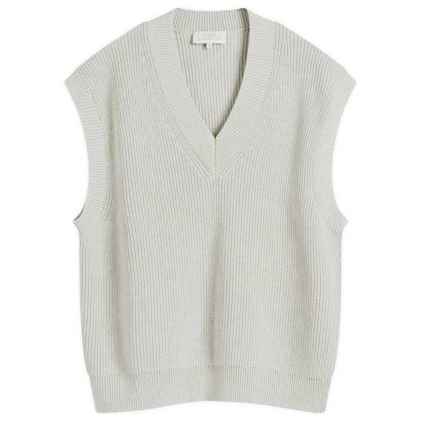 Džemper Studio Nicholson Studio Nicholson Knitted Vest Siva | CULKINSNM-1305-GRM
