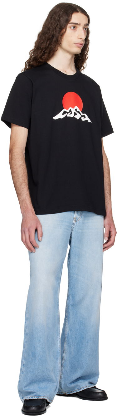 Majica kratkih rukava Casablanca Casablanca Montagne Snow Print T-Shirt Crna | MPF25-JTS-001-02, 3