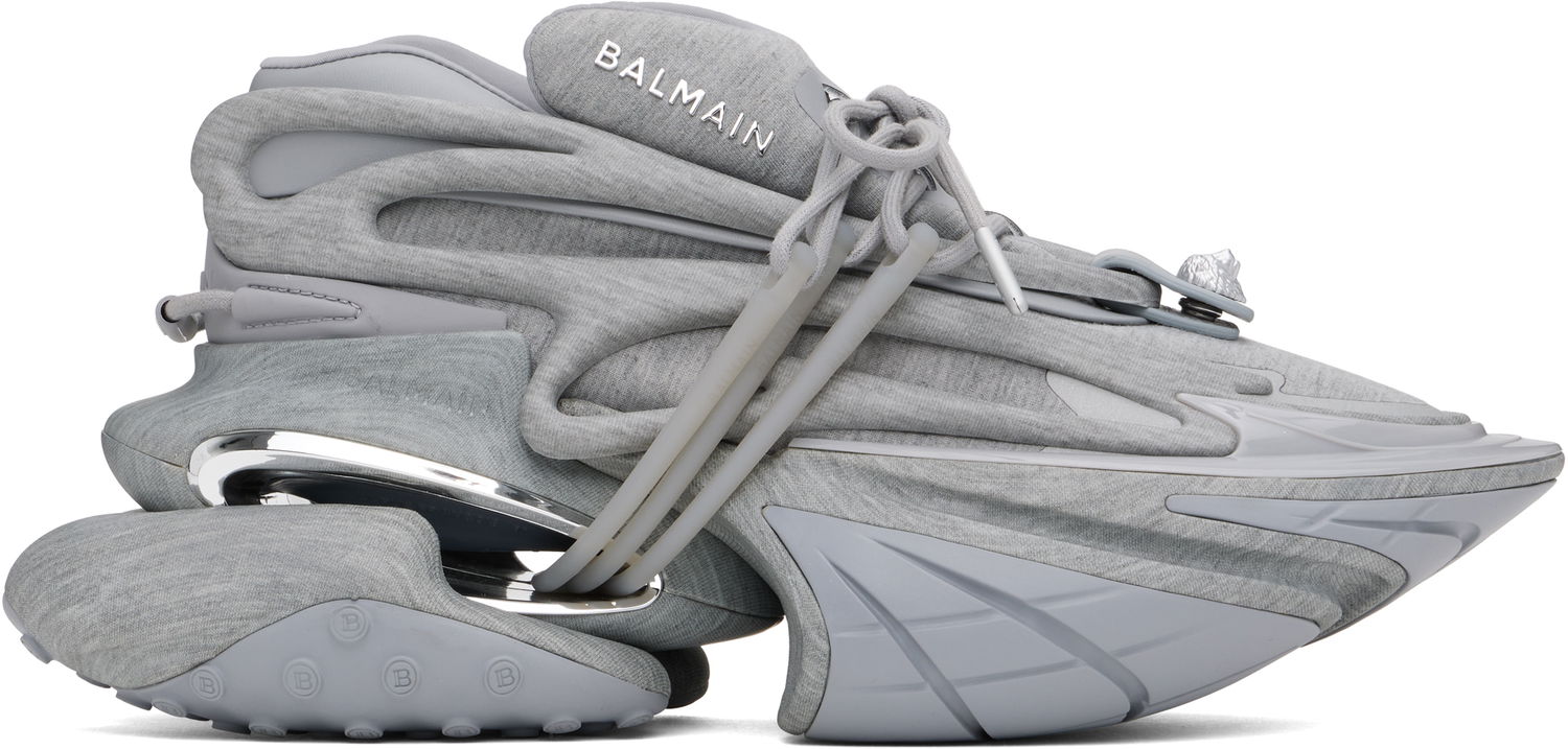 Tenisice i cipele Balmain Balmain Unicorn Low Fleece Print Siva | EM1VJ309KFCT, 0