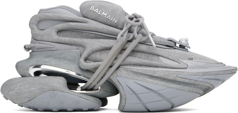 Tenisice i cipele Balmain Balmain Unicorn Low Fleece Print Siva | EM1VJ309KFCT