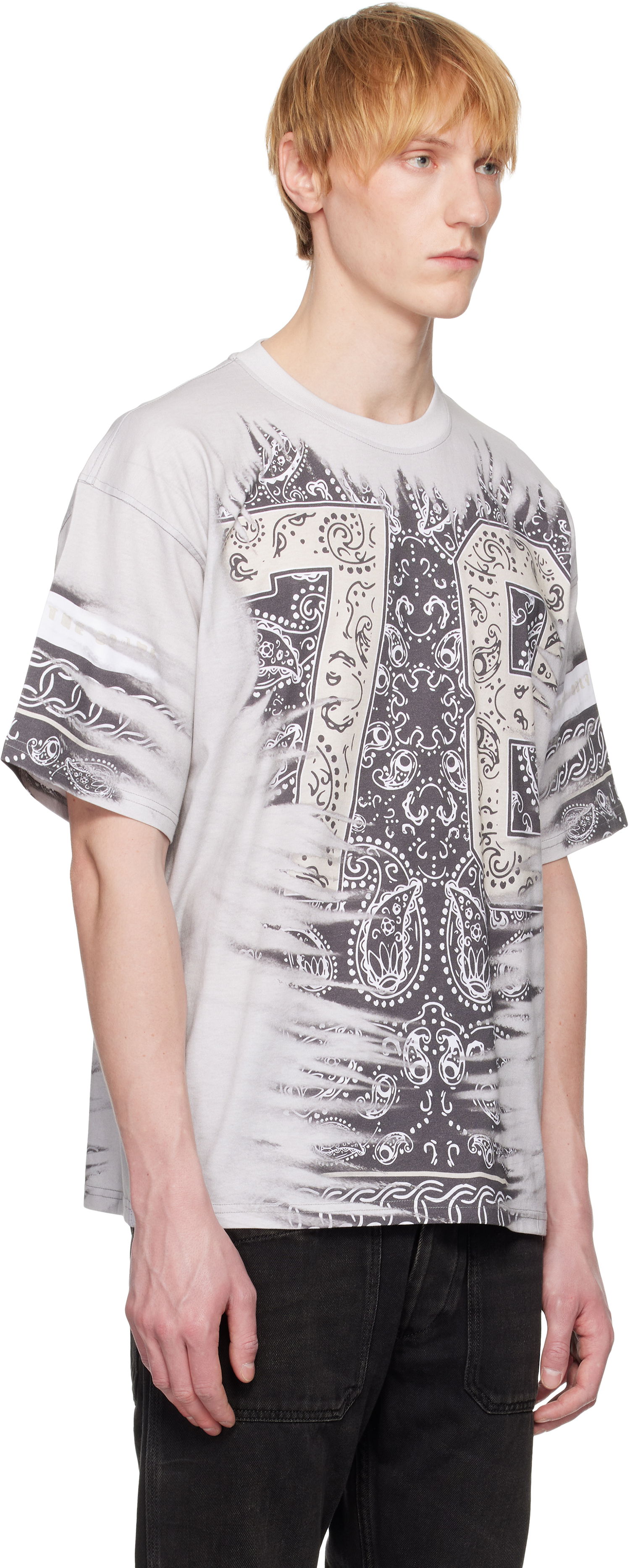 Majica kratkih rukava Diesel Diesel T-Boxt-78-R1 Paisley Print T-Shirt Bijela | A19649-0HGBZ-72SA, 1