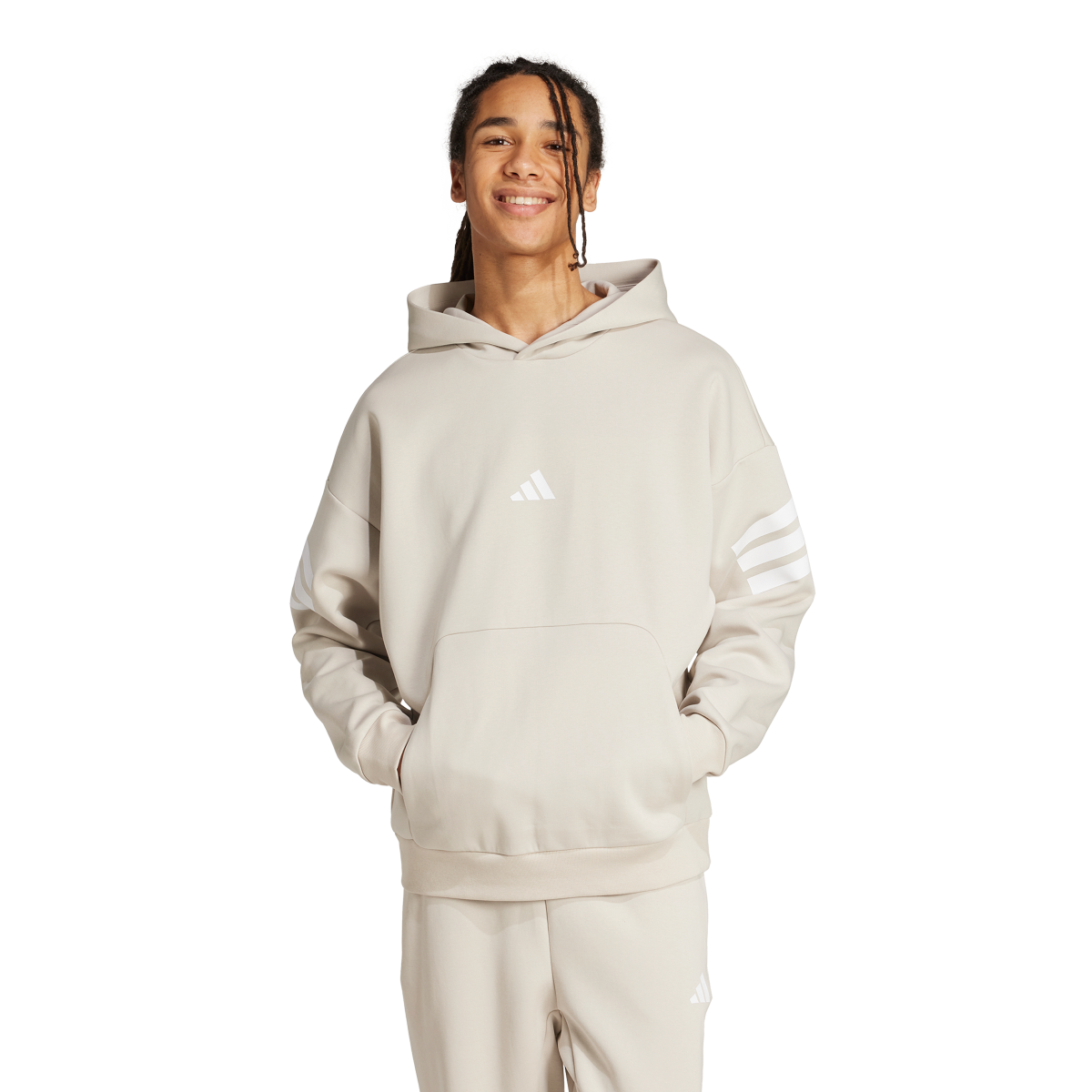 Dukserice adidas Originals Men's Fleece Hoodie Bež | JW7099, 0