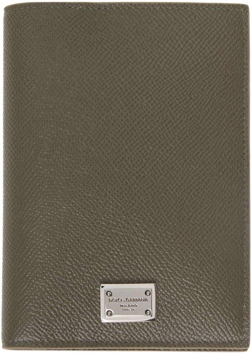 Novčanik Dolce & Gabbana Taupe Logo Plaque Passport Holder Zelena | BP2215AG219