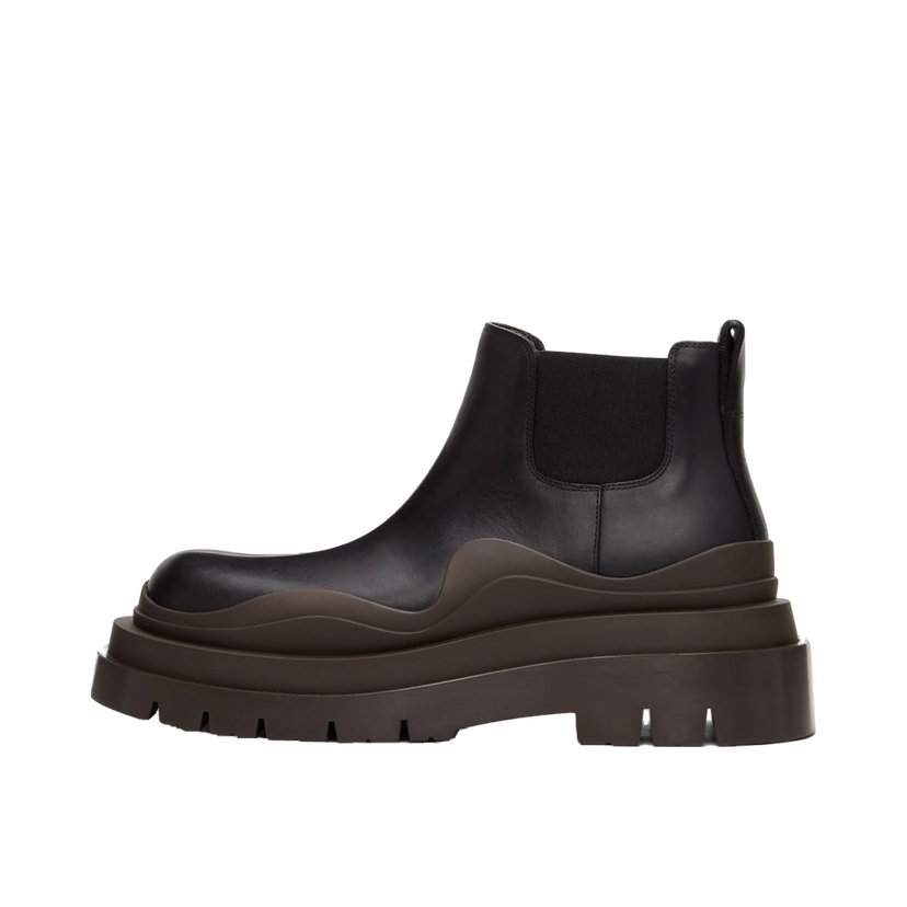 Tenisice i cipele Bottega Veneta Low The Tire Chelsea Boots "Black Brown" Crna | 630300 VBS50