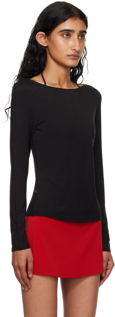 Majica kratkih rukava Miaou Miaou Amelia Long Sleeve T-Shirt Crna | 7183LJBBLK, 1