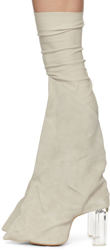 Čarape Rick Owens Rick Owens Hollywood Taco Kiss Tall Boots Bež | RR01E5843 LSLVS0, 2