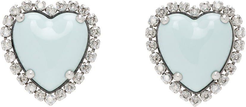 Naušnice Valentino Valentino Garavani Hyperbole Heart Earrings Plava | 6W0J0Z47CEL