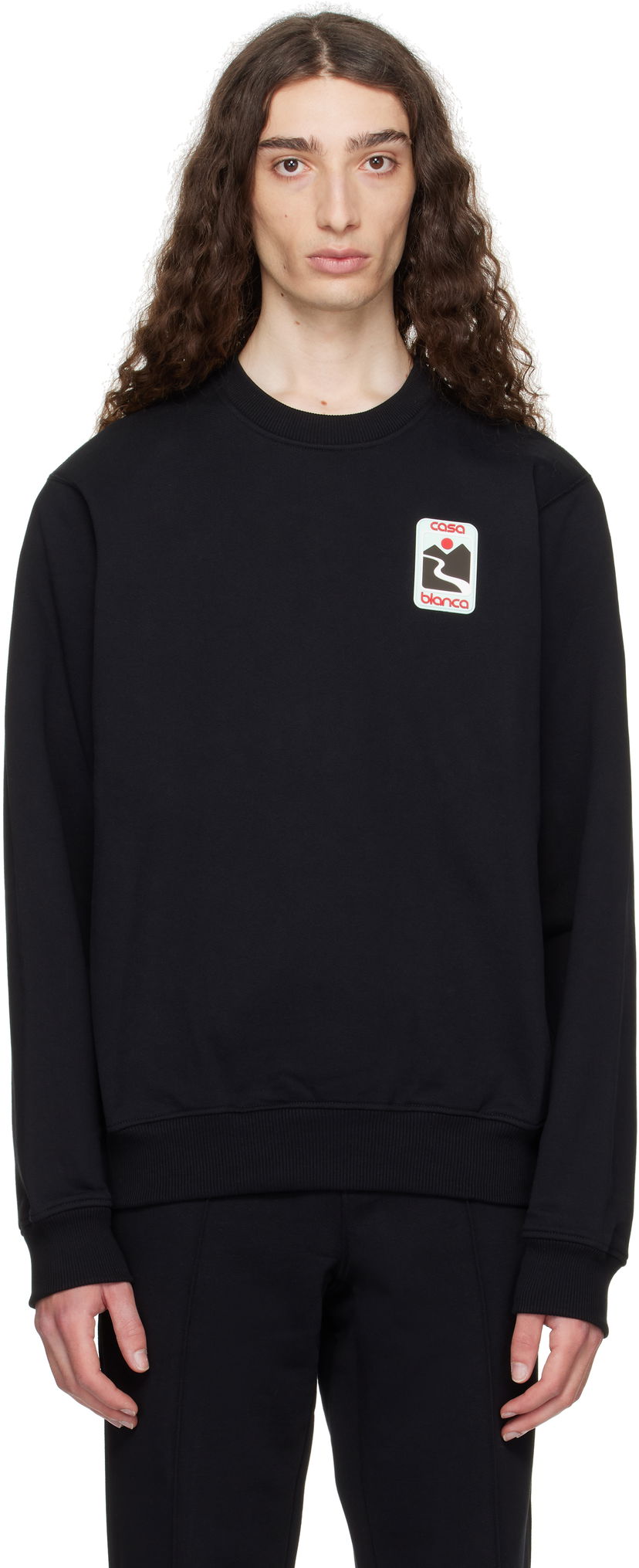 Dukserice Casablanca Casablanca Sunset Valley Sweatshirt Crna | U-MPF25-JTP-293-01