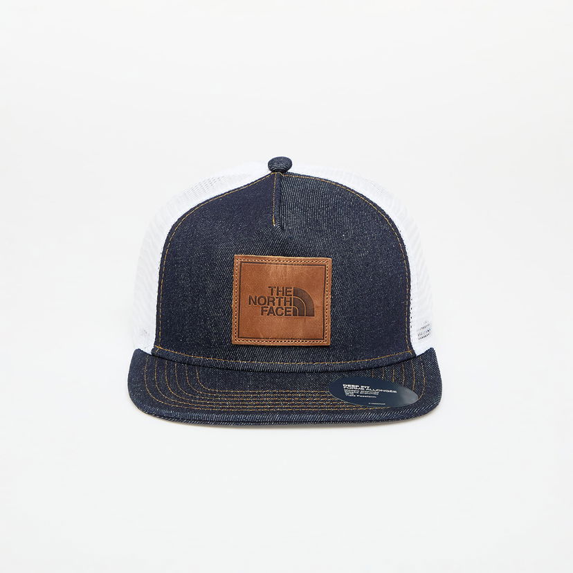 Kapa The North Face The North Face Half Dome Trucker Denim Leather Patch Cap Plava | NF0A8BMEBM71