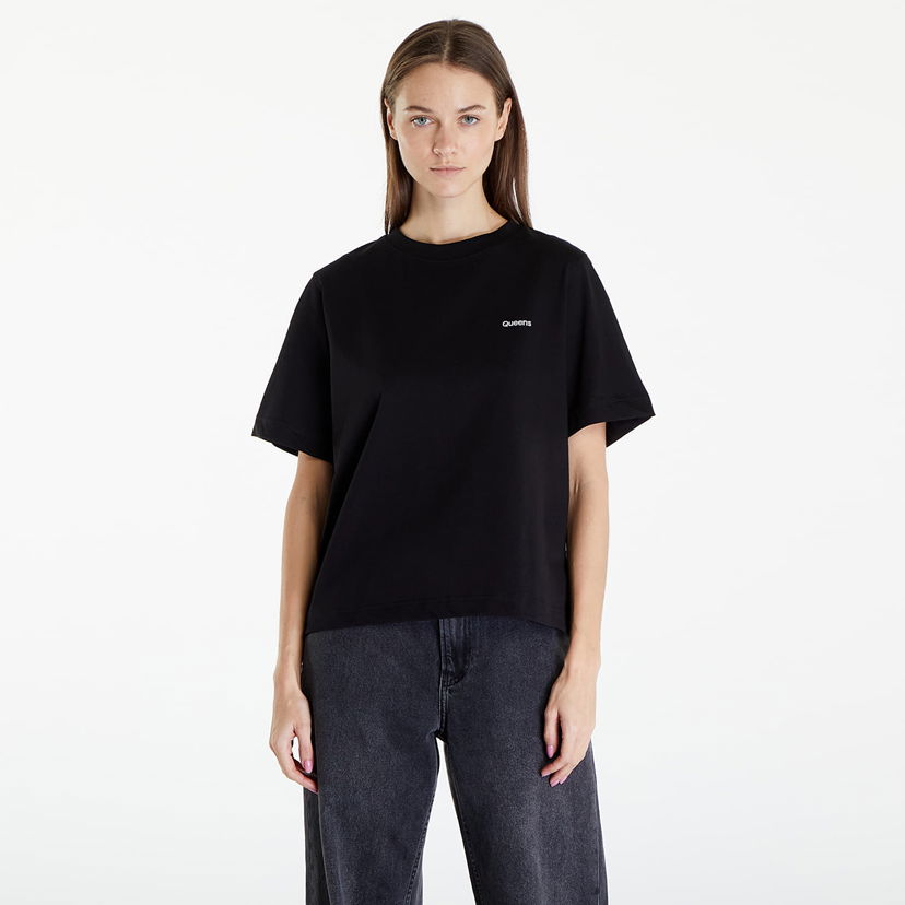Majica kratkih rukava Queens Essential T-Shirt With Contrast Print 5-Pack Multicolour Crna | QNS_031
