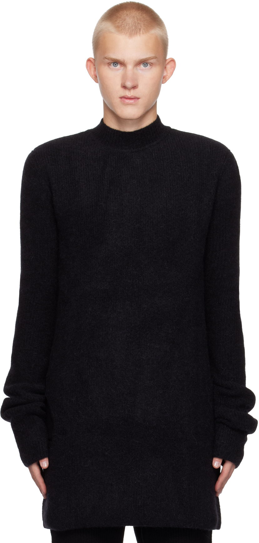 Džemper Rick Owens Alpaca Knit Sweater Crna | RR02D6695 KWP